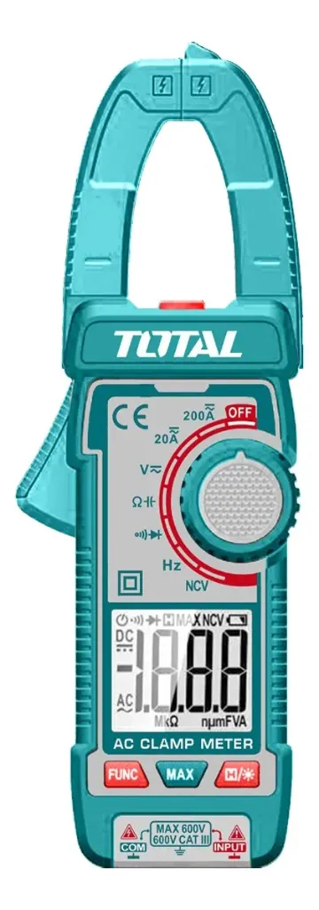 PINZA AMPEROMETRICA DIGITAL AC 400A INDUSTRIAL TOTAL TMT762001