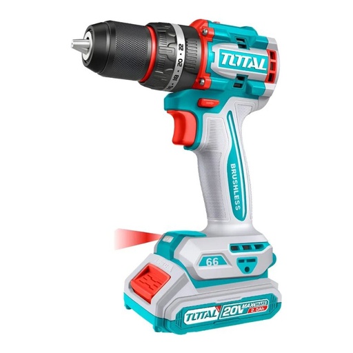 Taladro percutor 20V BL 2000RPM 66NM industrial Total TIDLI20668-4