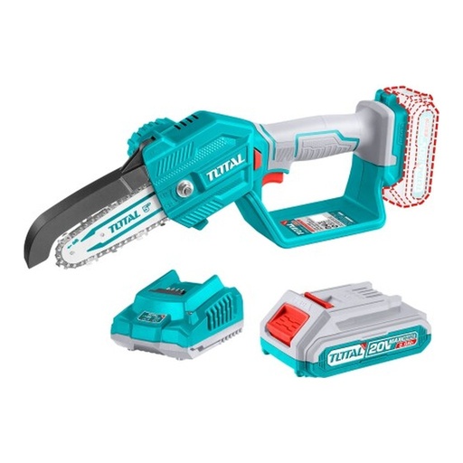 Sierra podadora 20V 5" Total TGSLI2058 + BAT 2A + cargador 2A