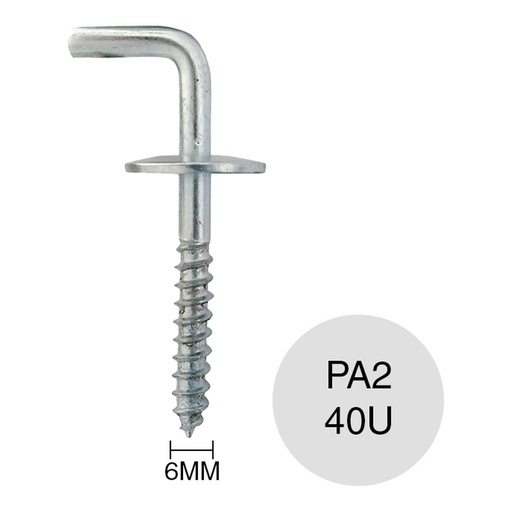 PA 2/6 piton zinc c/arand MET UNI