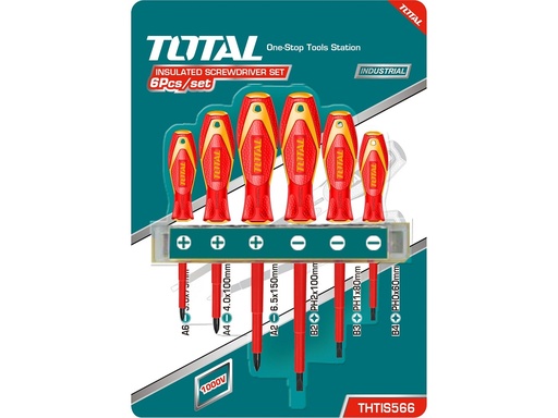 SET de 6 destornilladores aislados industrial Total THTIS566