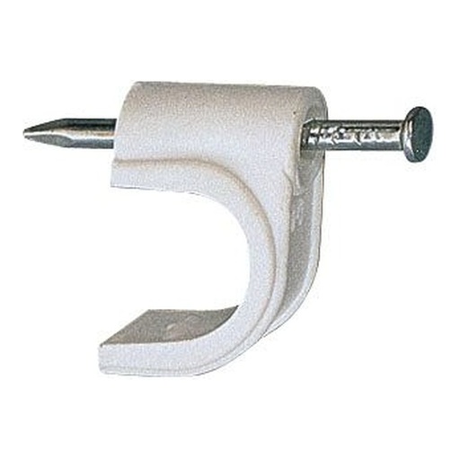 Grampa sujeta cable coaxil MX8 blanco x un